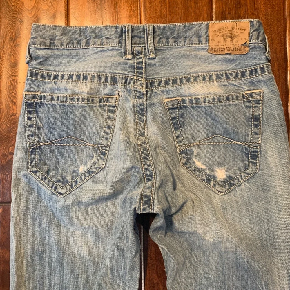 Y2K‎ Aeropostale Jeans Distressed Straight Leg Light Wash 28